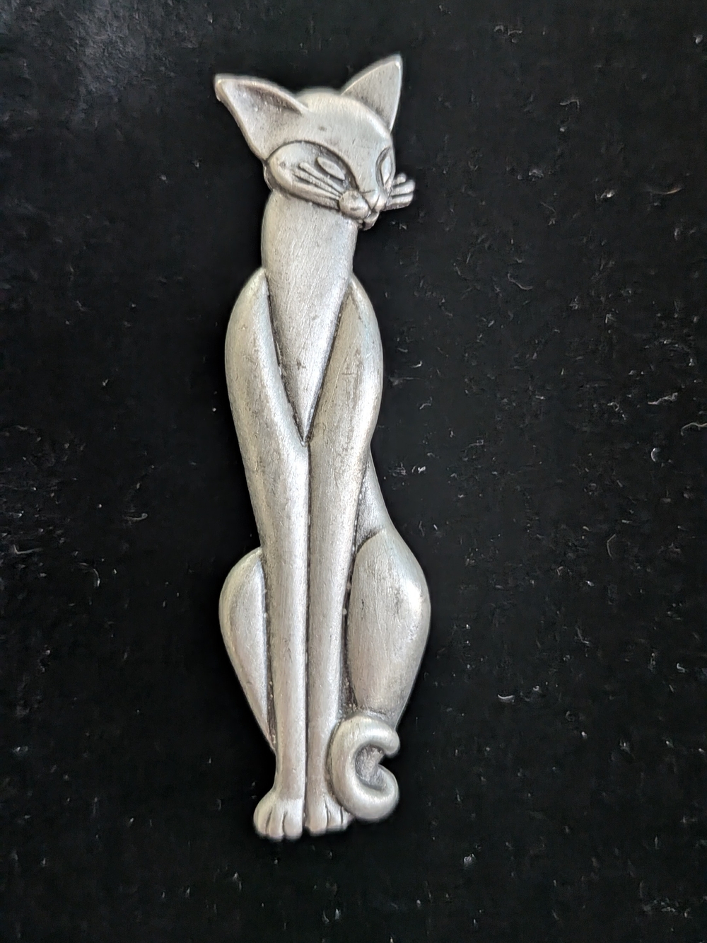 JJ VTG Sitting Cat Brooch